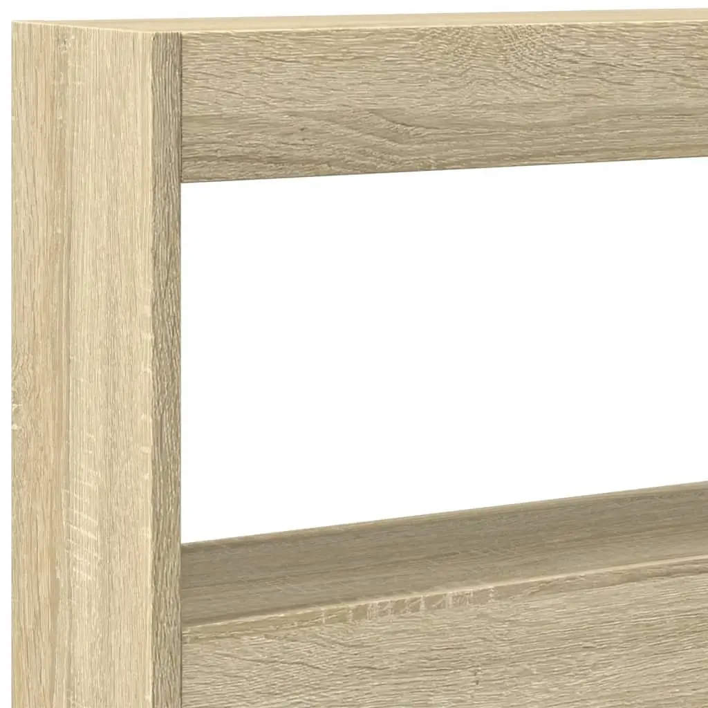 Headboard Cabinet with RGB LED Lights 200cm Brown Engineered Wood