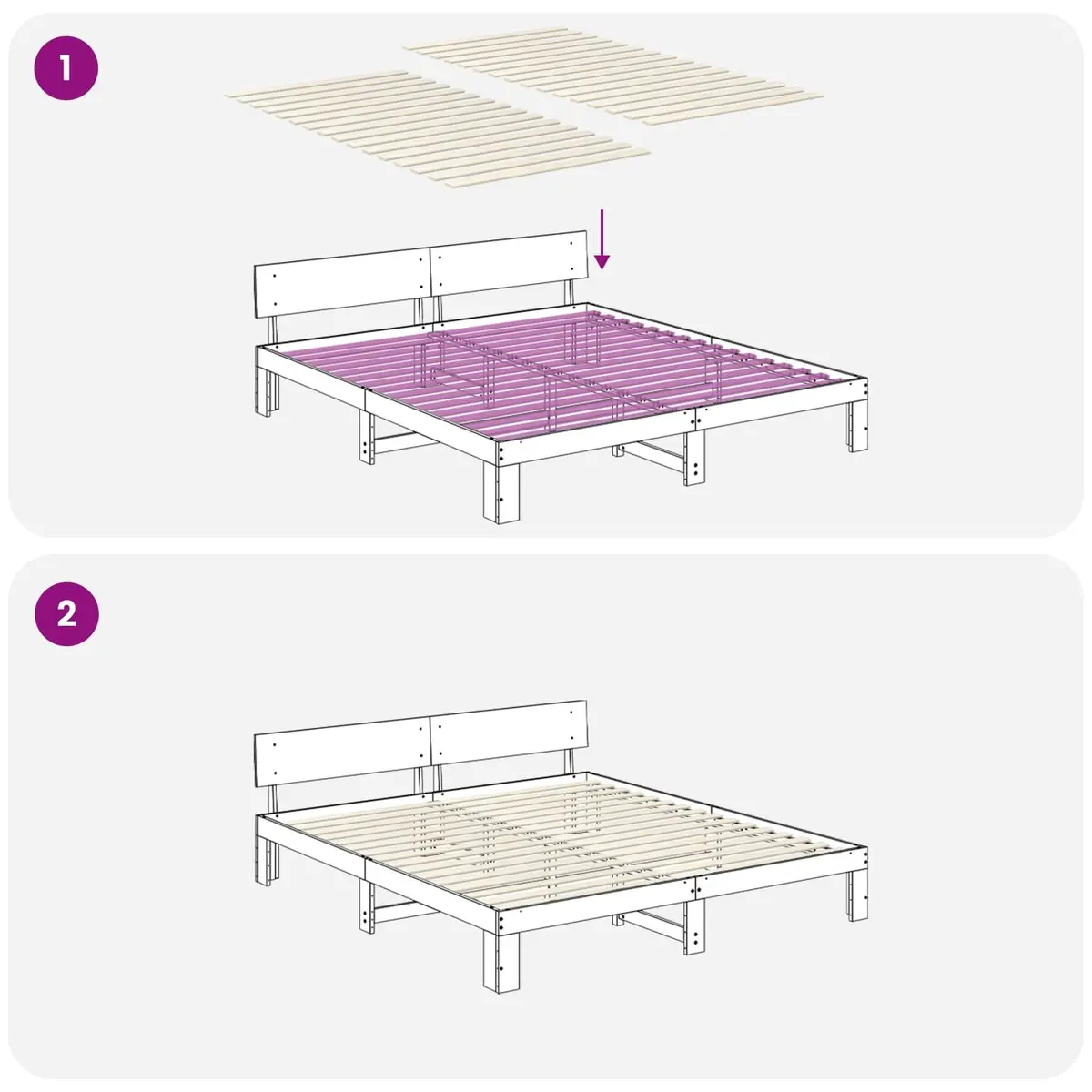 Wooden Bed Slat Solid Pine Replacement Slat Mattress Support Bedroom Furniture