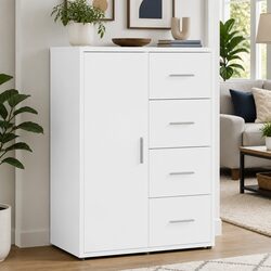 Sideboard White 60x31x84 cm Storage Cabinet Engineered Wood Furniture
