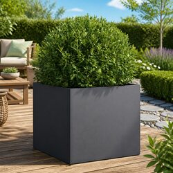 Steel Planter Anthracite Garden Flower Box Raised Bed Outdoor Pots Decorative
