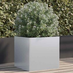 Galvanised Steel Planter Box 49x47x46cm Garden Patio Balcony Flower Pot Decor