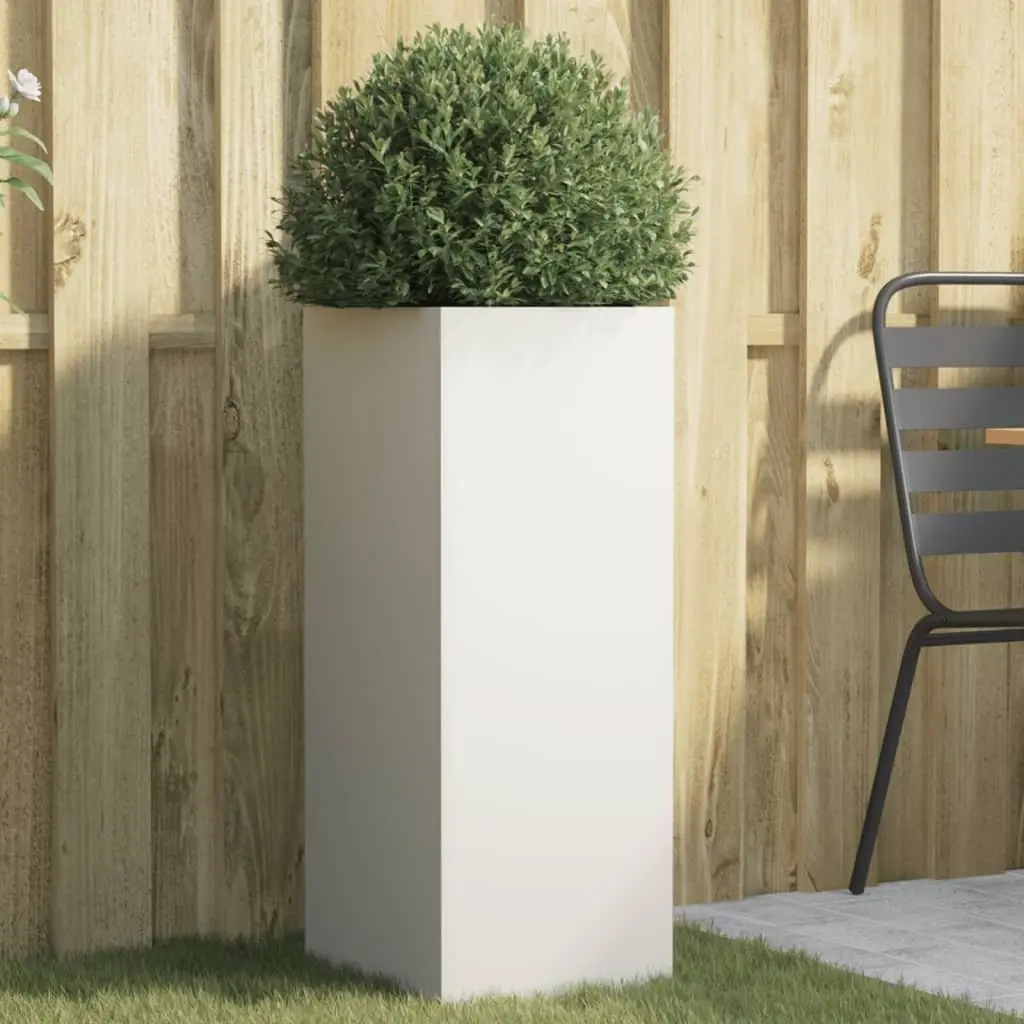 White Steel Planter Box Garden Raised Bed Flower Pot Container Outdoor