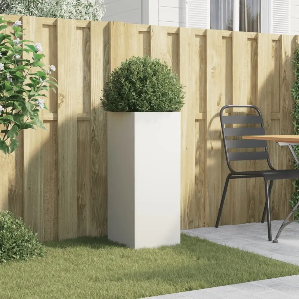 White Steel Planter Box Garden Raised Bed Flower Pot Container Outdoor