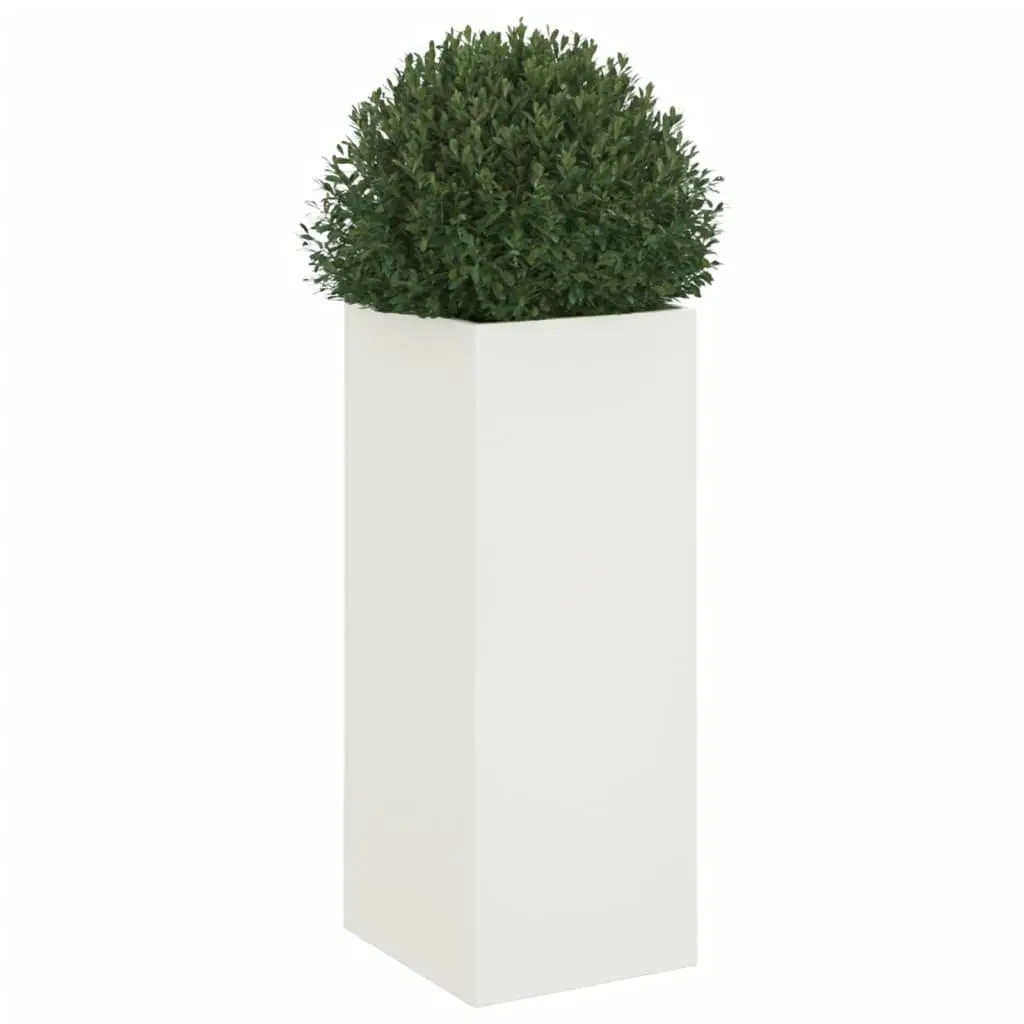 White Steel Planter Box Garden Raised Bed Flower Pot Container Outdoor