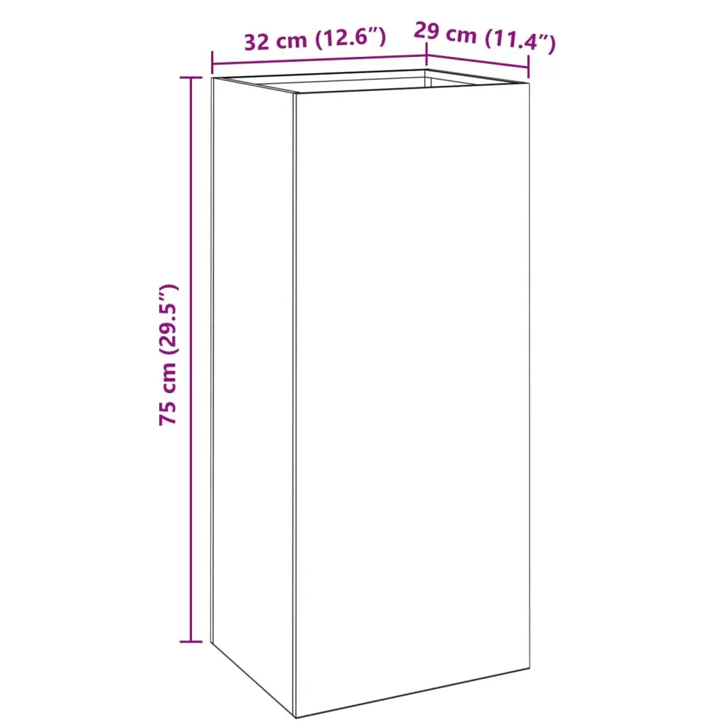 White Steel Planter Box Garden Raised Bed Flower Pot Container Outdoor