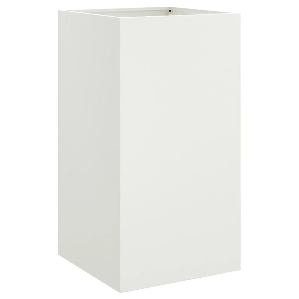 White Steel Planter Raised Garden Flower Box Pot Container Outdoor Patio Decor