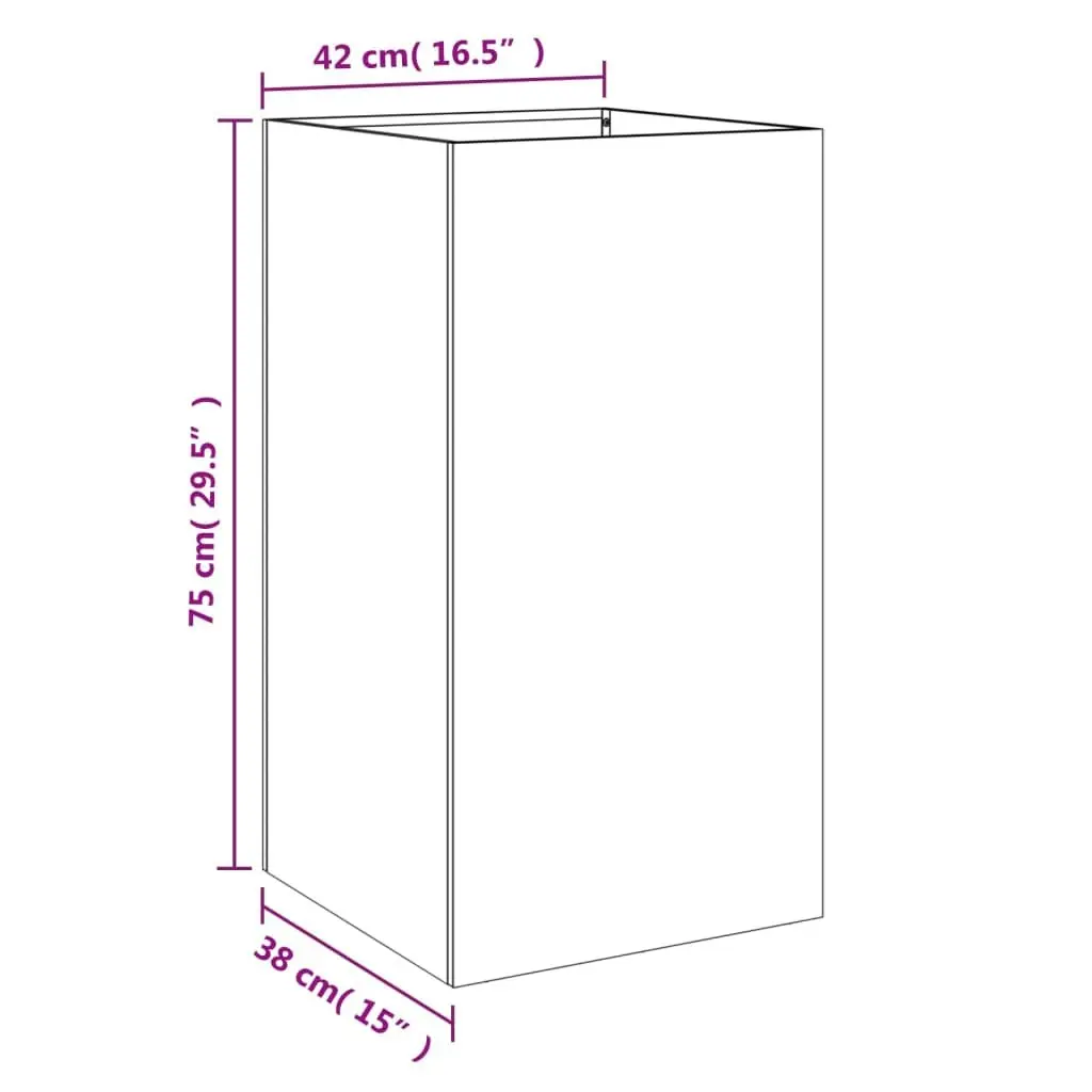 White Steel Planter Raised Garden Flower Box Pot Container Outdoor Patio Decor