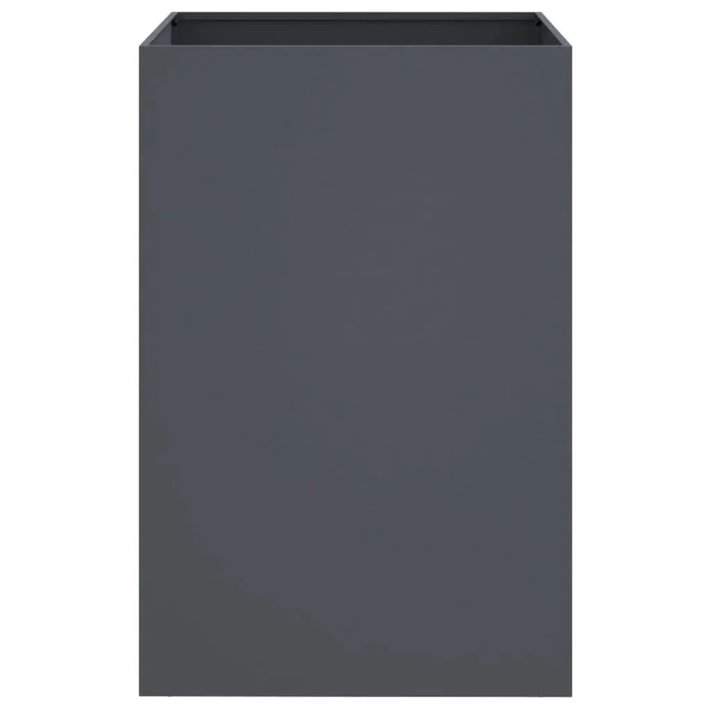 Planter Box Anthracite Cold-rolled Steel 52x48x75cm Raised Bed Garden Flower Container Outdoor