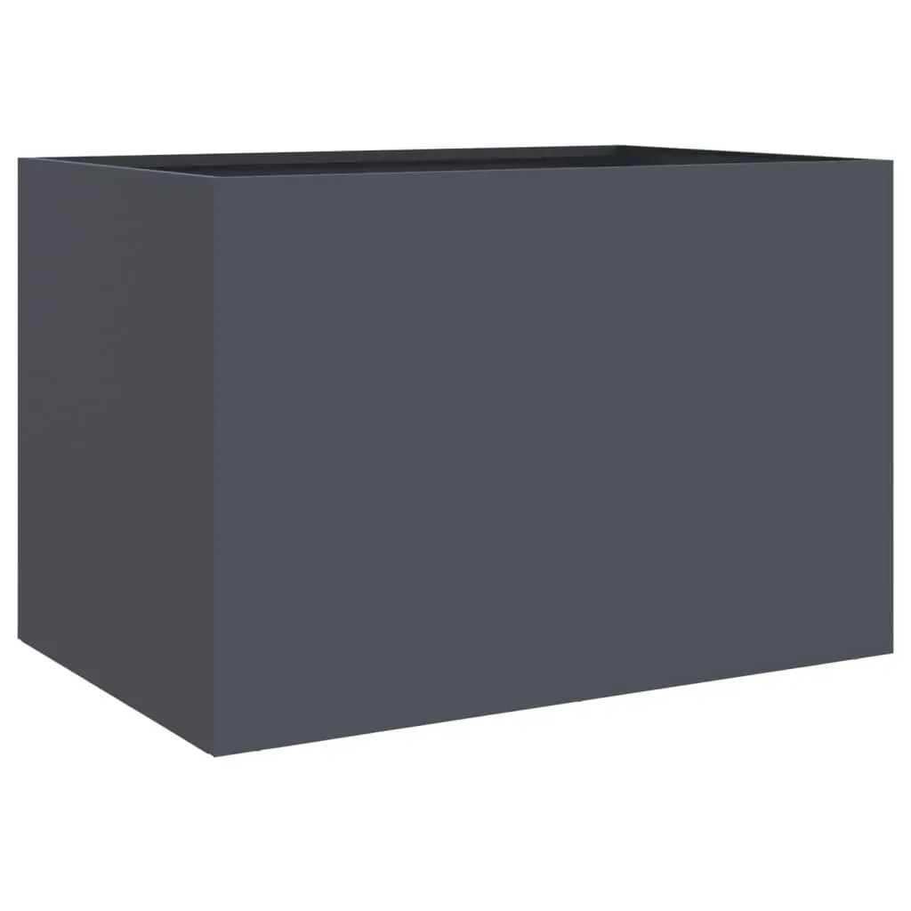 Steel Planter Raised Garden Bed Anthracite for Outdoor Patio Flower Box Decor