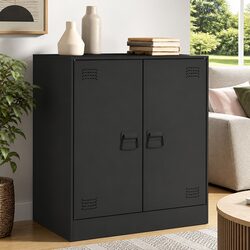 Sideboard Black 67x39x73 cm Storage Cabinet Furniture for Living Room Hallway