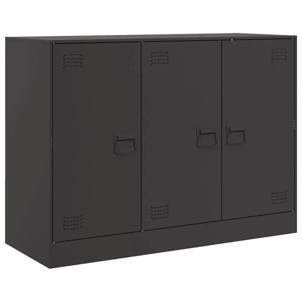 Sideboard Storage Cabinet Black Cold-Rolled Steel 99x39x73 cm