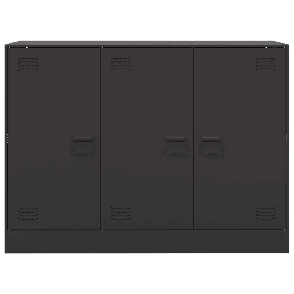 Sideboard Storage Cabinet Black Cold-Rolled Steel 99x39x73 cm
