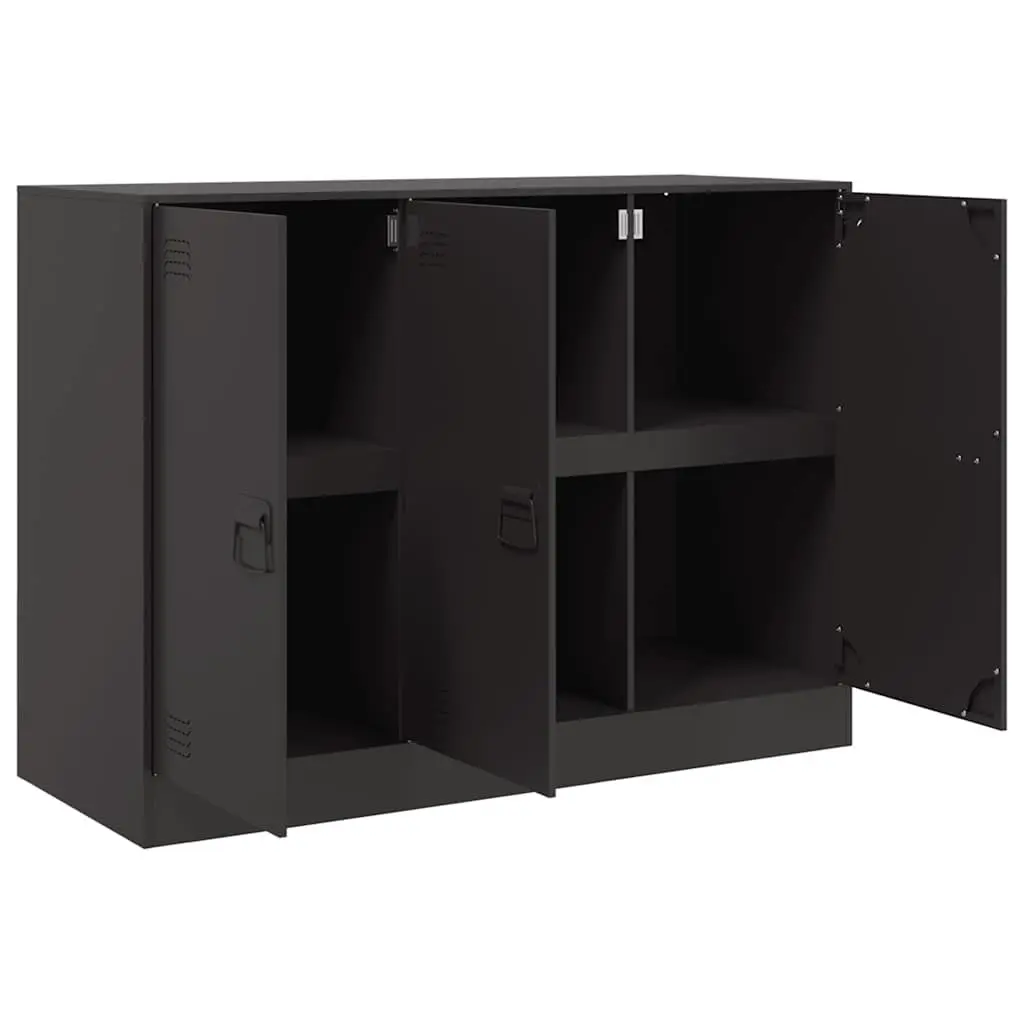 Sideboard Storage Cabinet Black Cold-Rolled Steel 99x39x73 cm