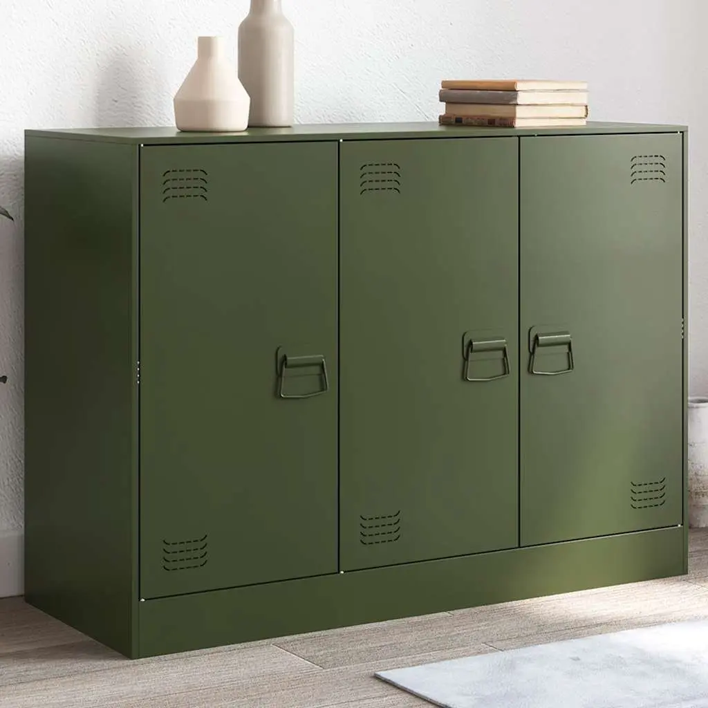 Sideboard Storage Cabinet Olive Green Buffet Server Organiser Furniture