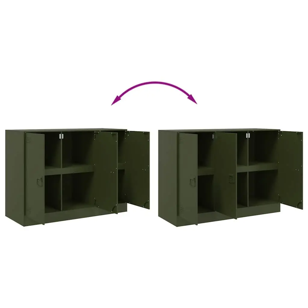 Sideboard Storage Cabinet Olive Green Buffet Server Organiser Furniture