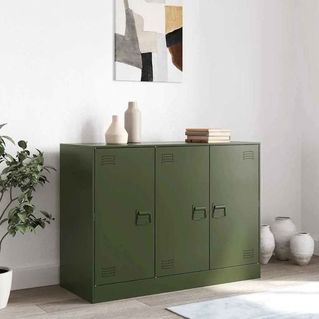 Sideboard Storage Cabinet Olive Green Buffet Server Organiser Furniture