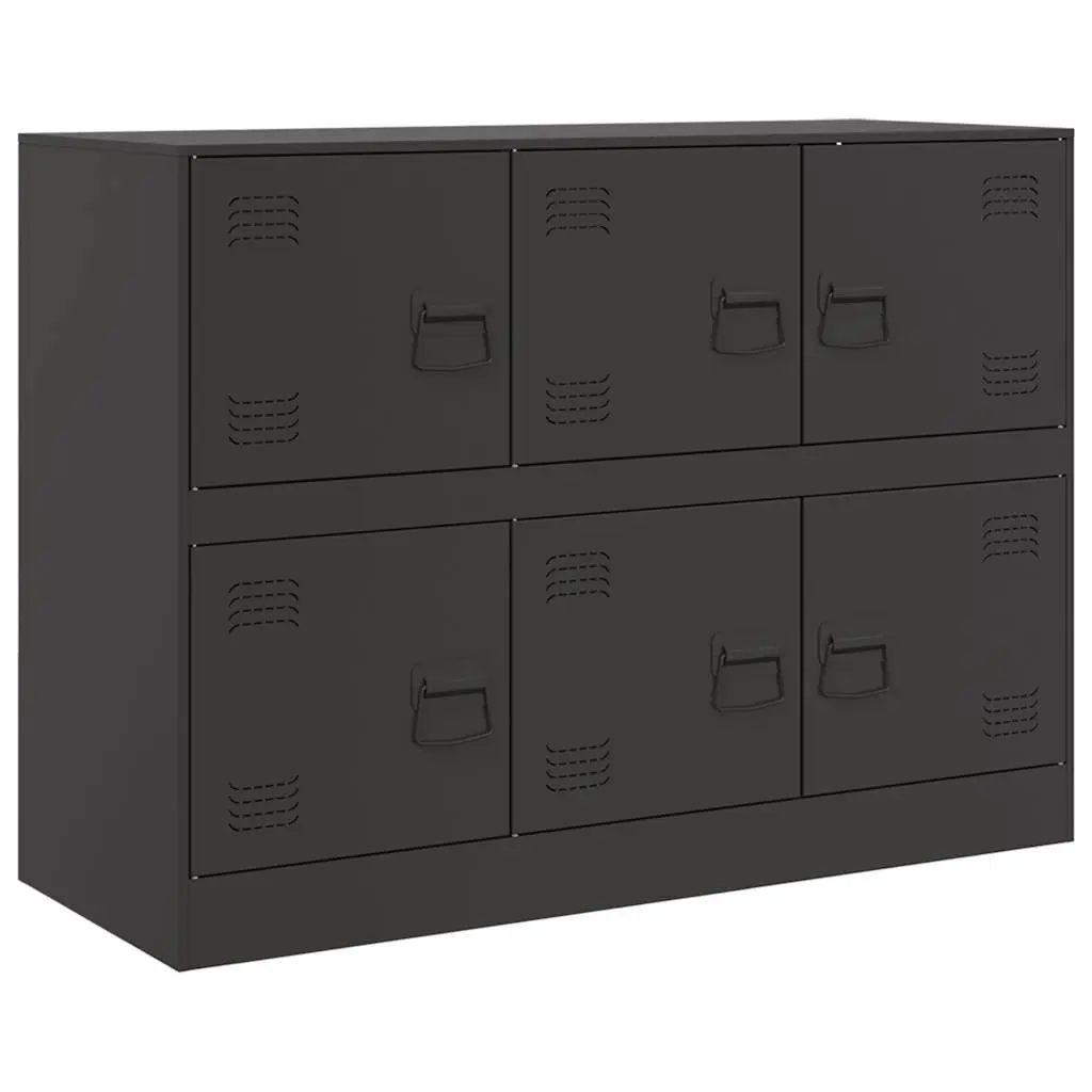 Sideboard Black 99x39x73 cm Steel Frame Storage Cabinet Buffet Furniture