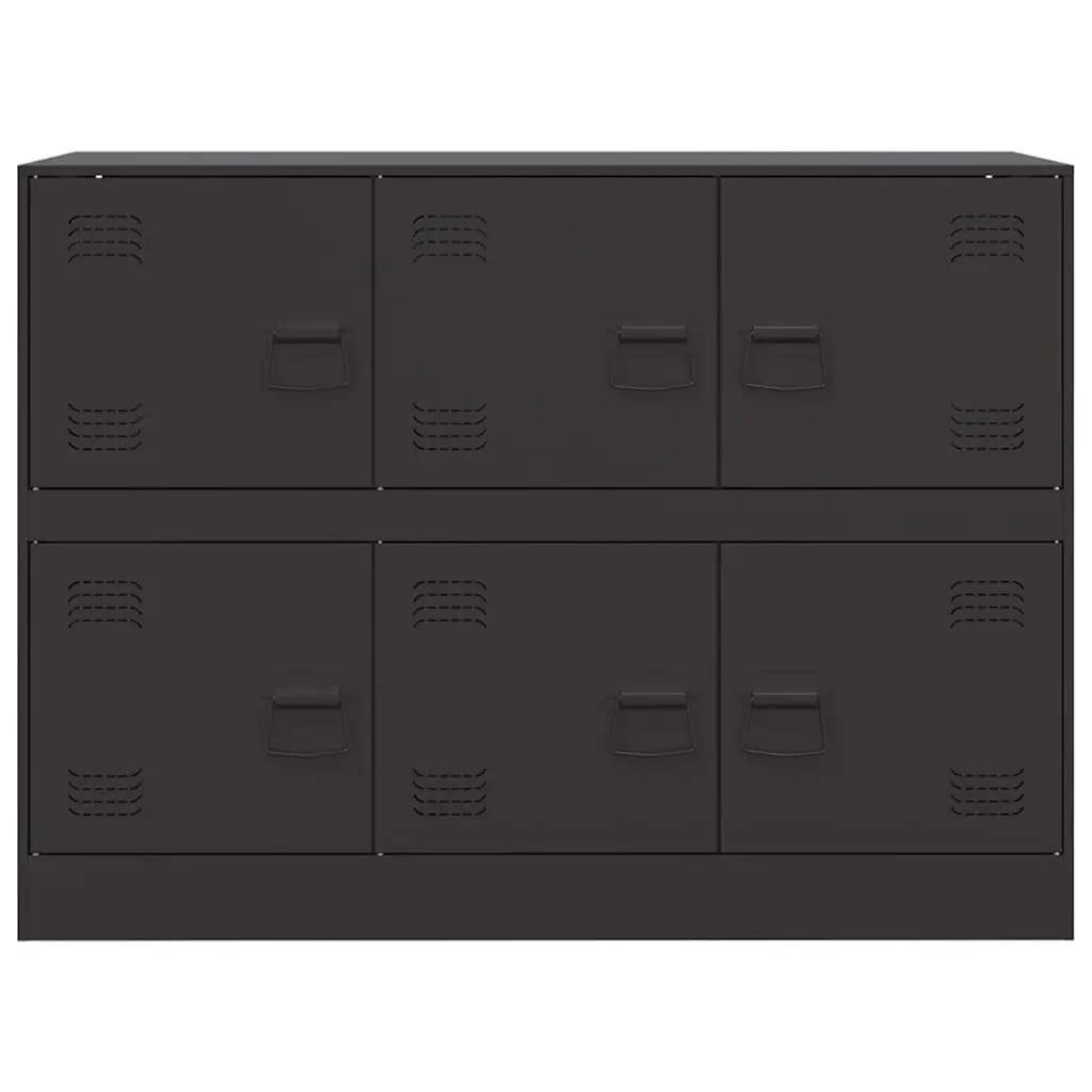 Sideboard Black 99x39x73 cm Steel Frame Storage Cabinet Buffet Furniture