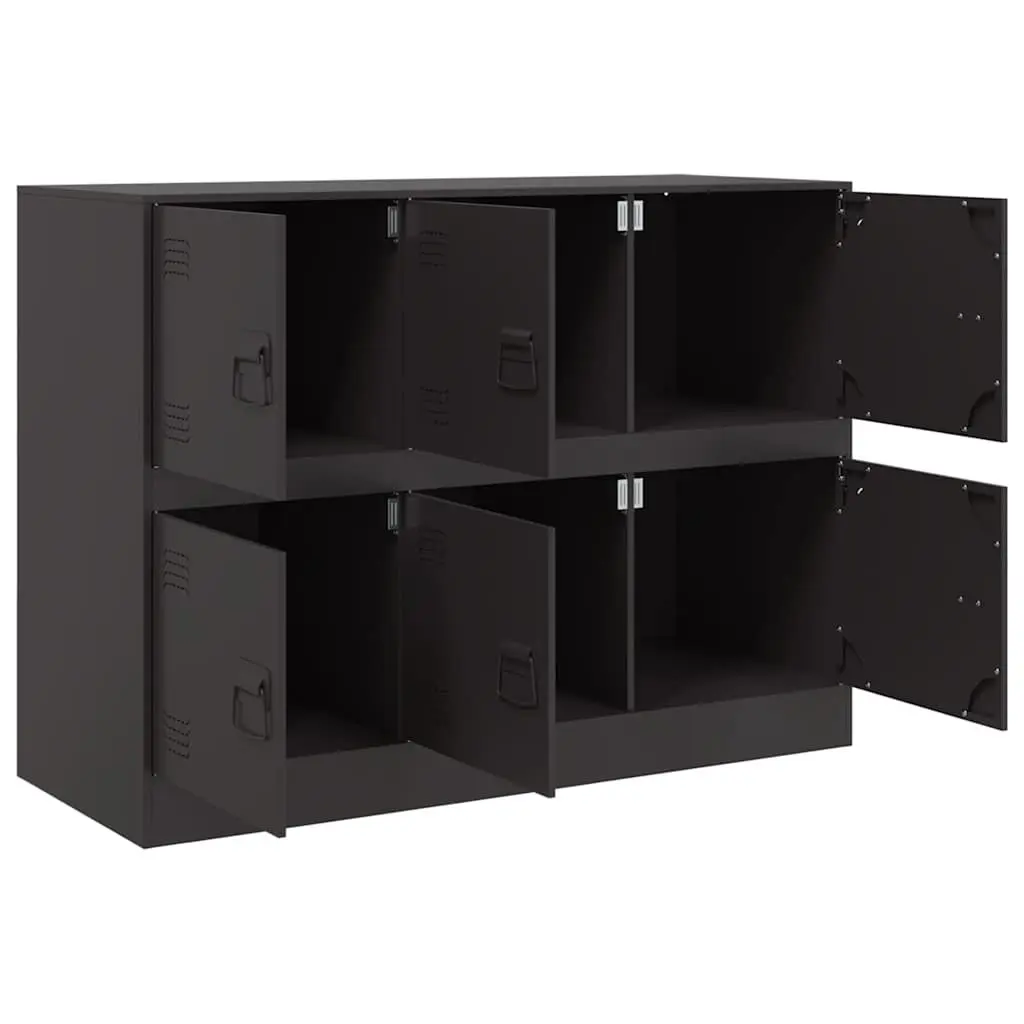 Sideboard Black 99x39x73 cm Steel Frame Storage Cabinet Buffet Furniture