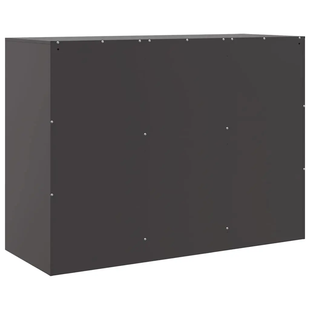 Sideboard Black 99x39x73 cm Steel Frame Storage Cabinet Buffet Furniture
