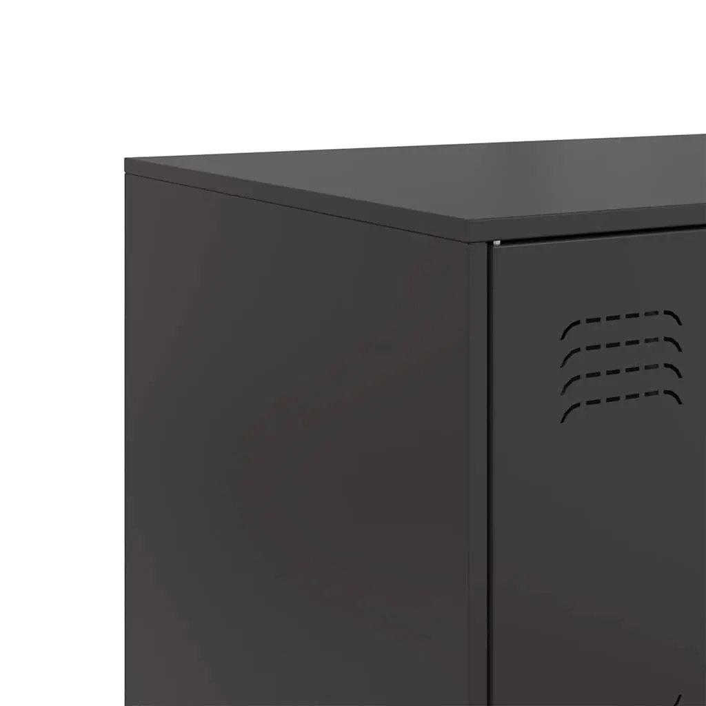 Sideboard Black 99x39x73 cm Steel Frame Storage Cabinet Buffet Furniture