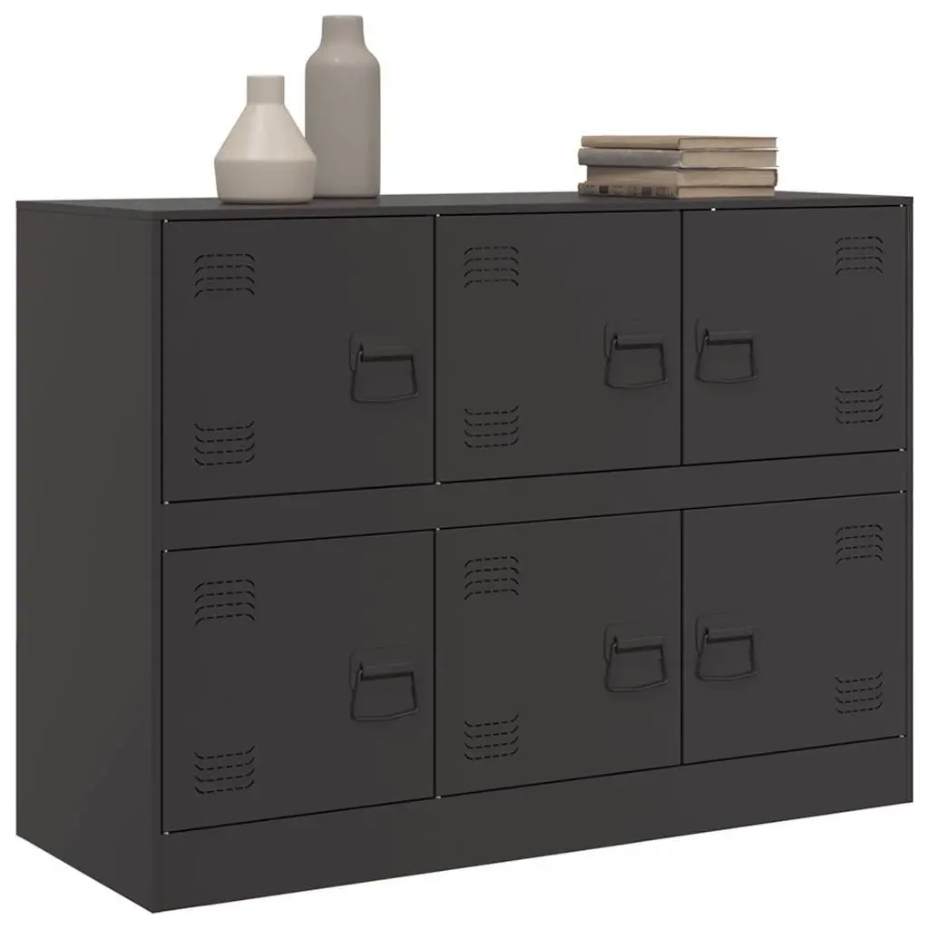 Sideboard Black 99x39x73 cm Steel Frame Storage Cabinet Buffet Furniture