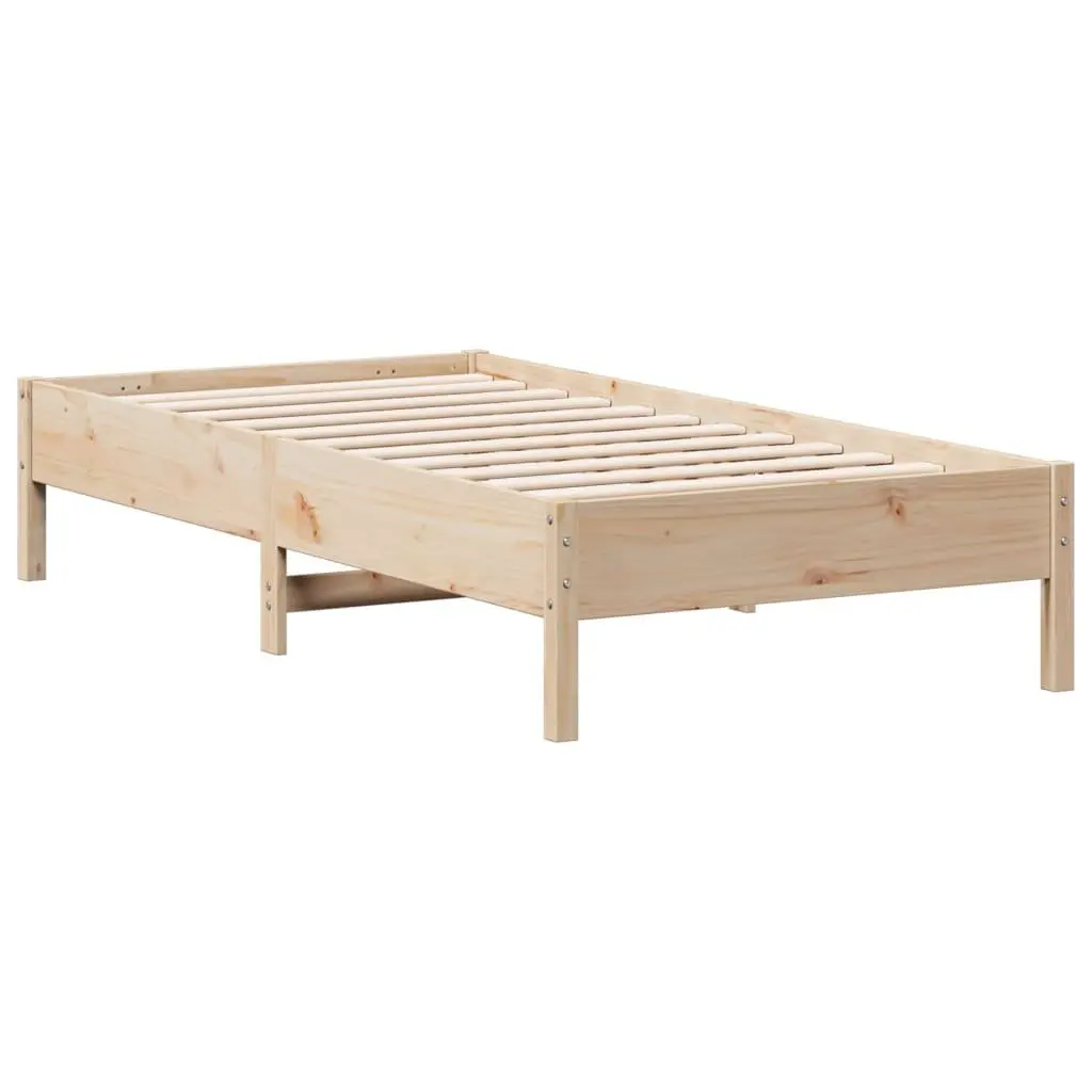 Bed Frame Solid Pine Wood 90x190 cm Brown