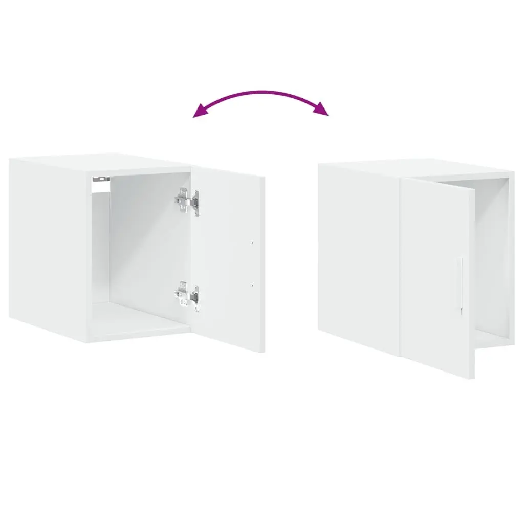 Wall Cabinet White Floating Storage Engineered Wood 30x42.5x40cm