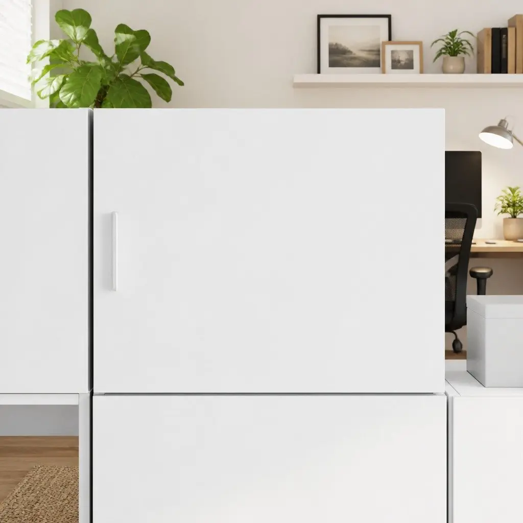 Wall Cabinet White Storage Floating Shelving Organizer Engineered Wood 50x42.5x40cm