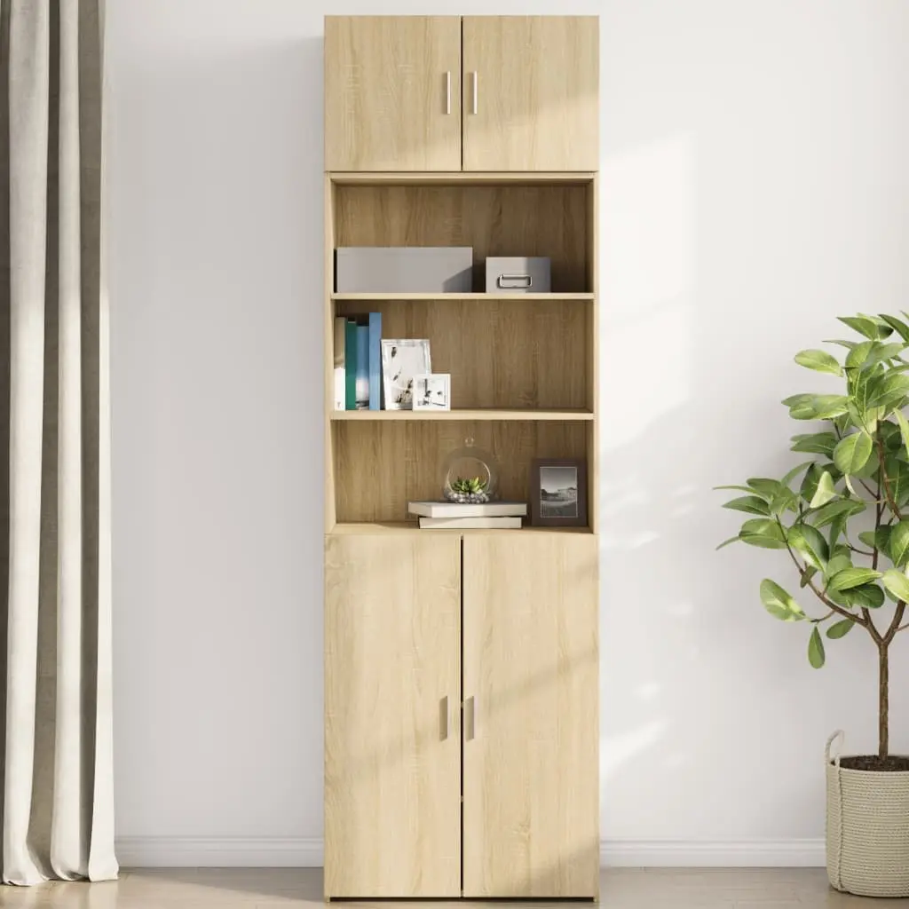 Wall Cabinet Engineered Wood Storage Sonoma Oak Brown 70x42.5x40cm