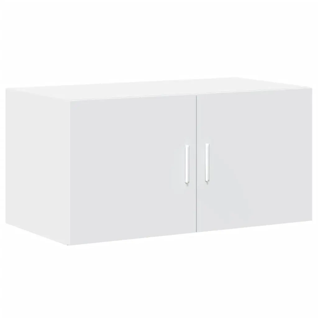 Wall Cabinet Storage Engineered Wood White Hanging Cabinet for Bedroom Living Room