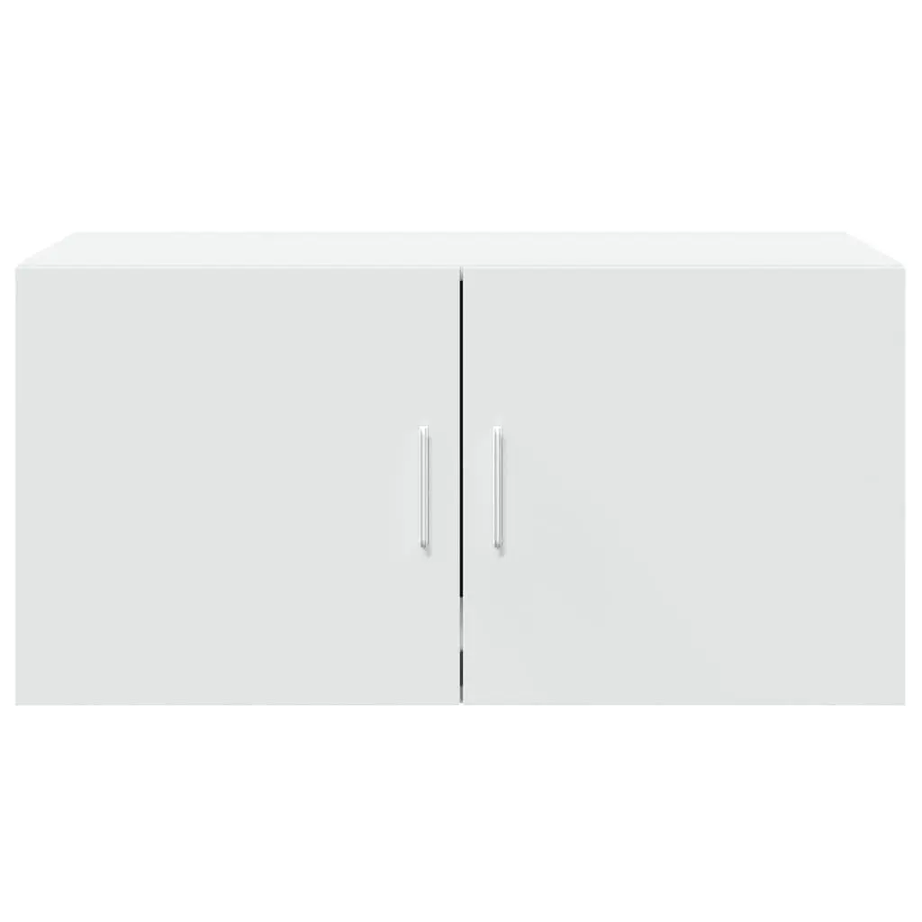 Wall Cabinet Storage Engineered Wood White Hanging Cabinet for Bedroom Living Room