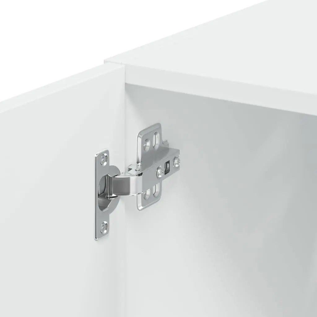 Wall Cabinet Storage Engineered Wood White Hanging Cabinet for Bedroom Living Room