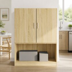 Wall Cabinet Brown Engineered Wood Storage Hanging Buffet Sideboard 80x42.5x64cm