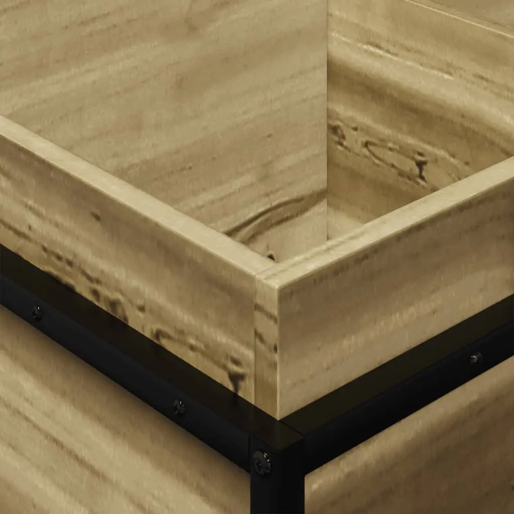 Garden Planter Box Impregnated Pine Wood 80x40x50cm Brown Outdoor Patio Flowers