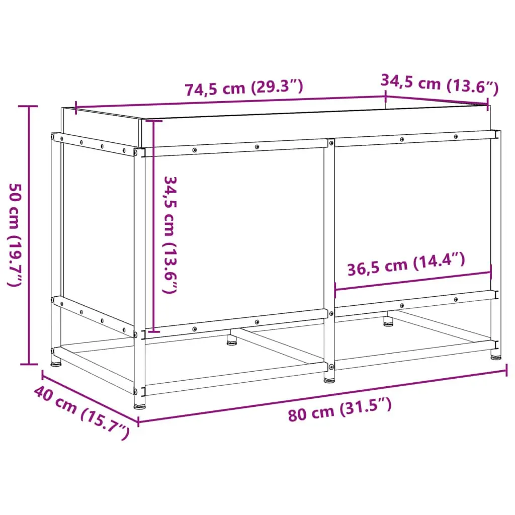 Garden Planter Box Impregnated Pine Wood 80x40x50cm Brown Outdoor Patio Flowers