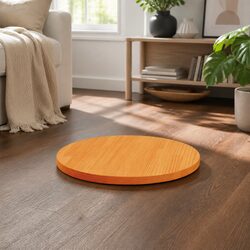 Round Wooden Table Top Brown Solid Pine Wood Dining Kitchen Furniture Surface