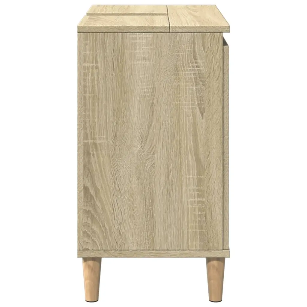 Bathroom Vanity Sink Cabinet Storage Unit 58x33x60 cm Brown Engineered Wood