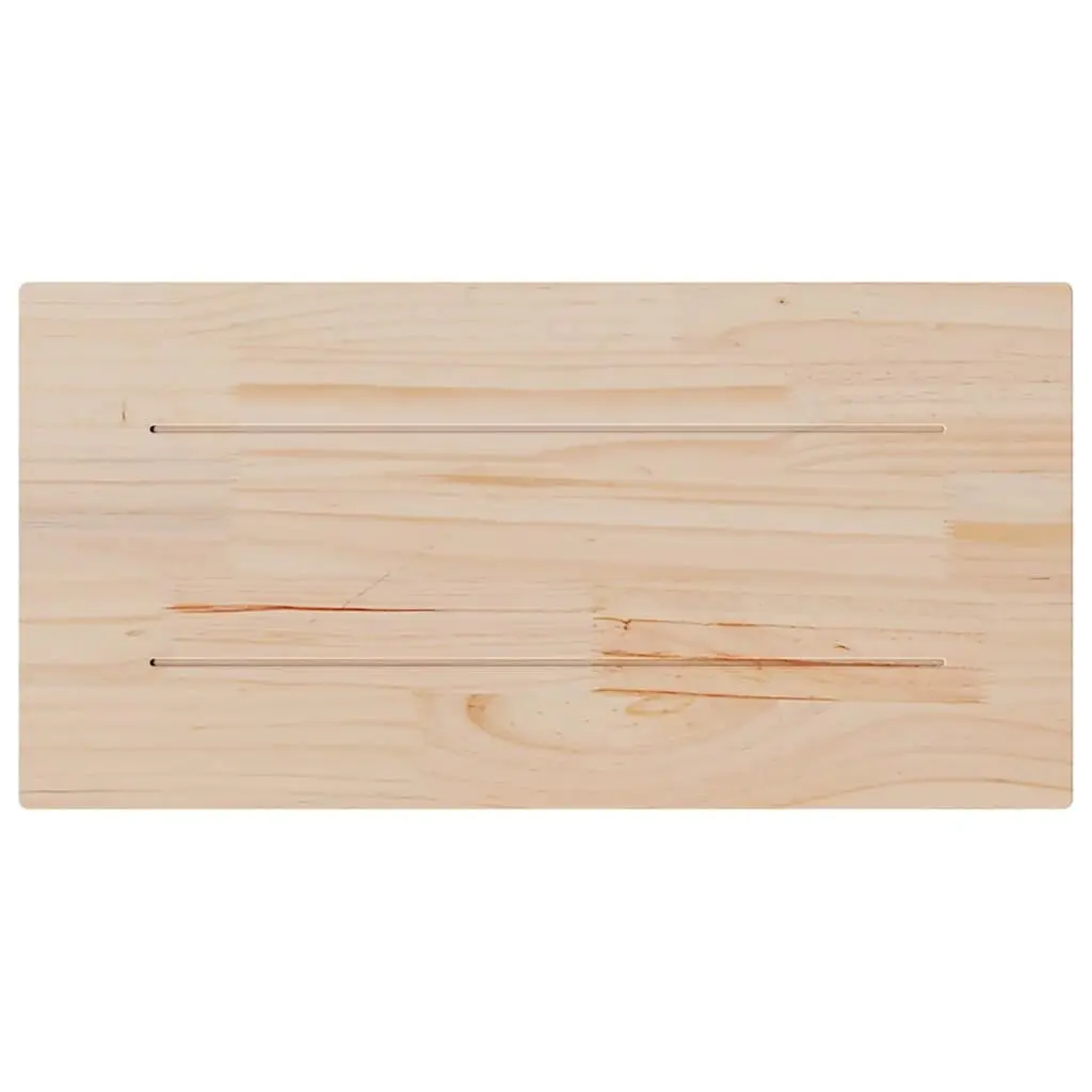 Solid Wood Pine Table Top Rustic 90x45x1.7cm Brown