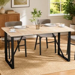 Wooden Table Top 80x47cm Rectangular Solid Pine Wood Brown Pack of 3