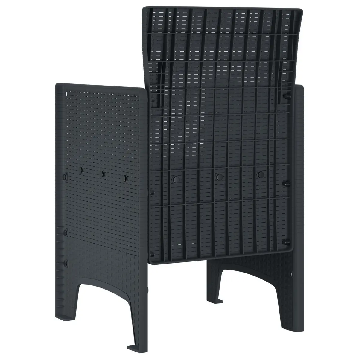 Outdoor Garden Chair 2 pcs Anthracite Modern Seating Patio Furniture 53x49x85cm