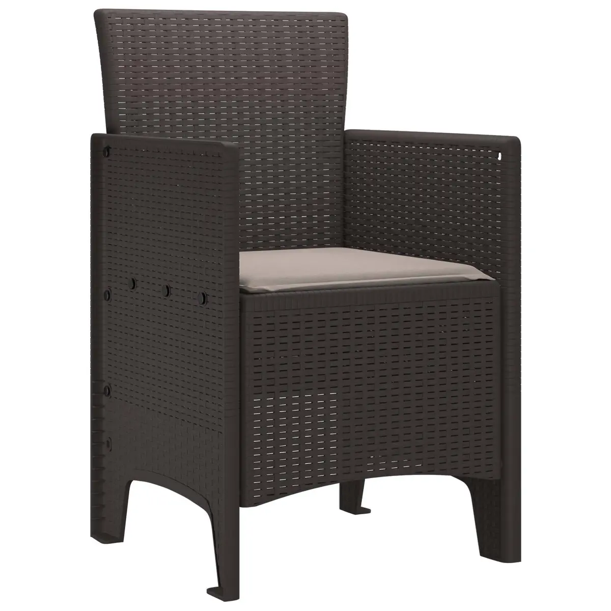 Outdoor Chairs 2 Piece Set Brown Garden Seating Modern Backyard Patio Furniture