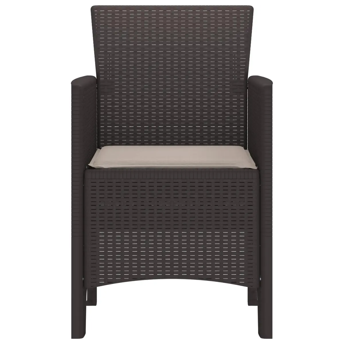 Outdoor Chairs 2 Piece Set Brown Garden Seating Modern Backyard Patio Furniture