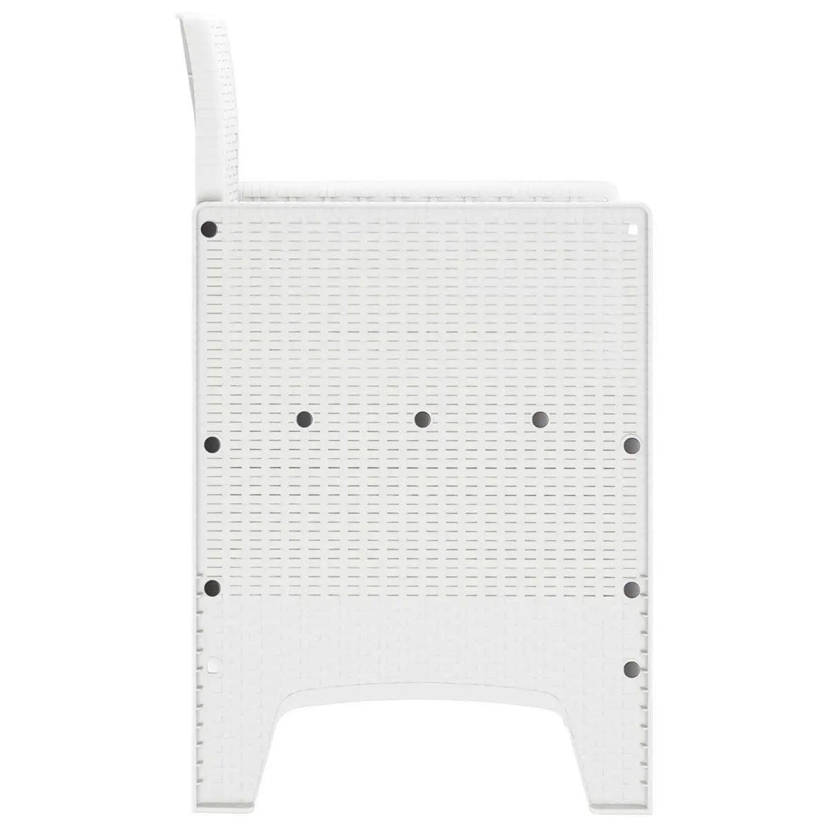 Garden Chair 2 pcs White Outdoor Seating Polypropylene Modern Design Patio