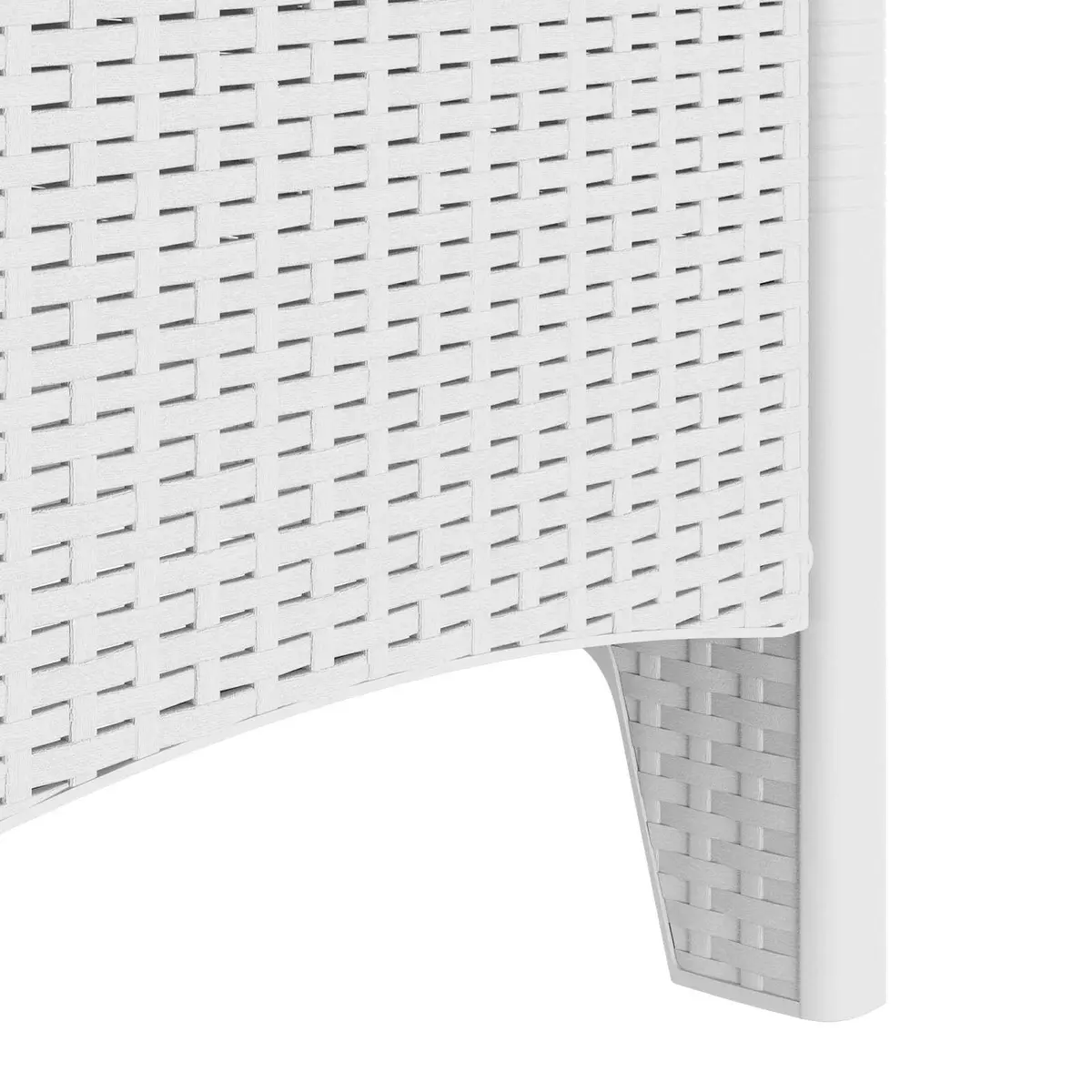 Garden Chair 2 pcs White Outdoor Seating Polypropylene Modern Design Patio