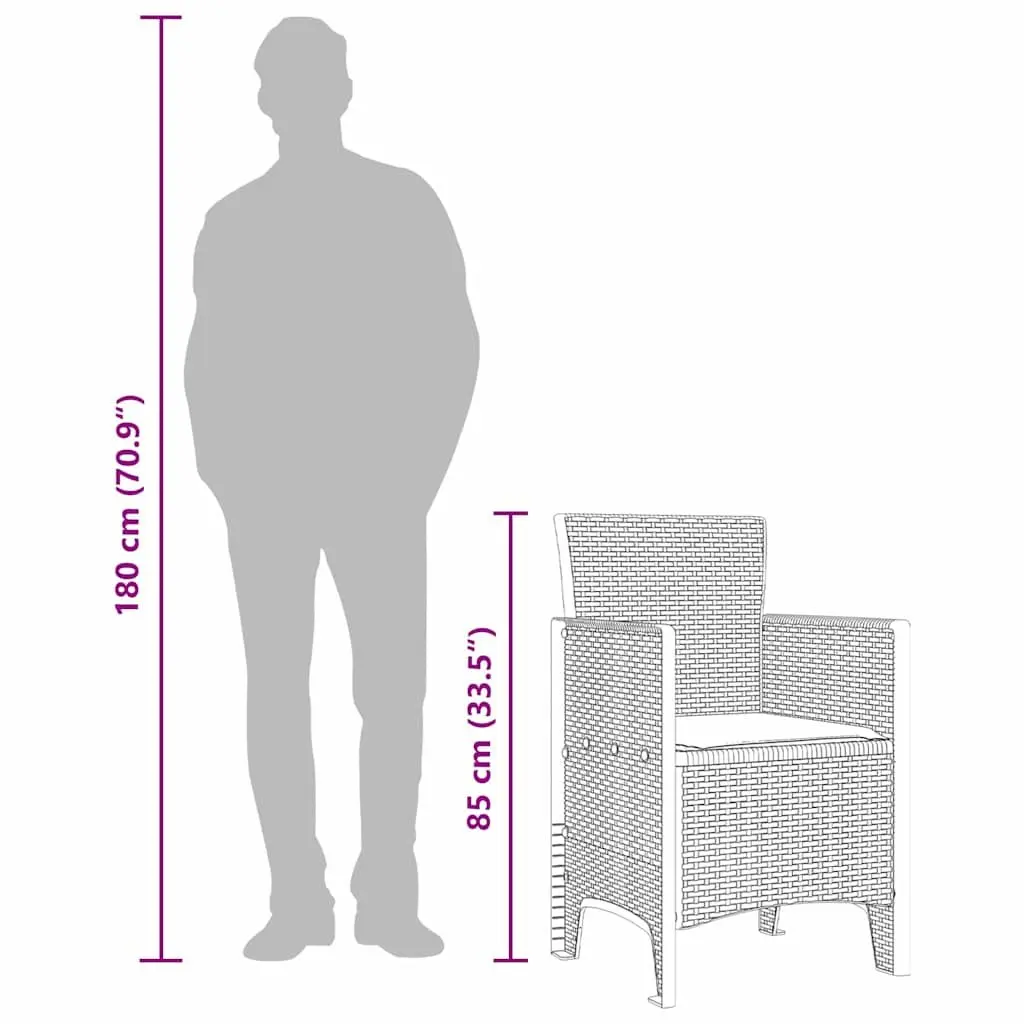 Outdoor Garden Chair 2 pcs White Modern Seating Patio Furniture 53x49x85cm