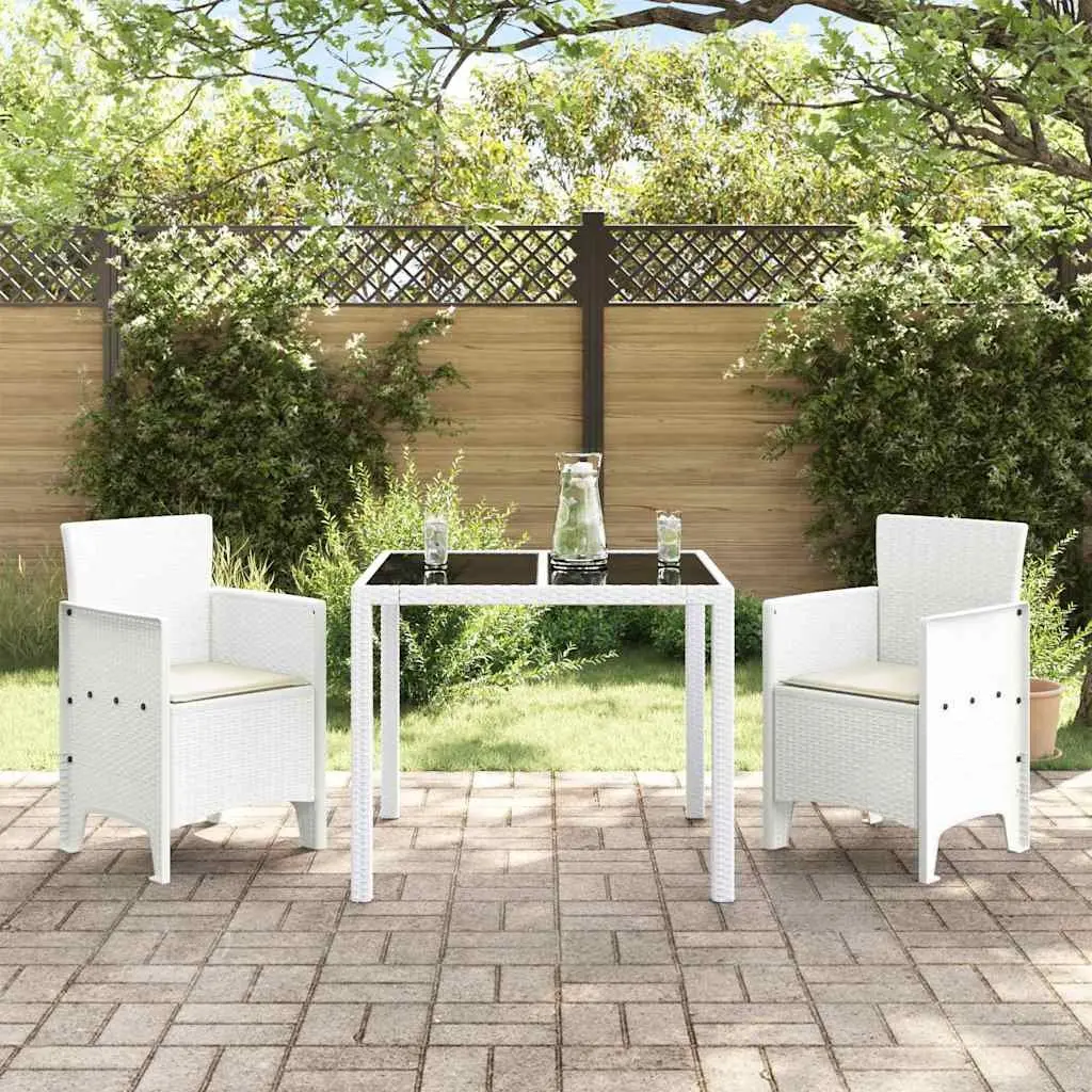 Outdoor Garden Chair 2 pcs White Modern Seating Patio Furniture 53x49x85cm