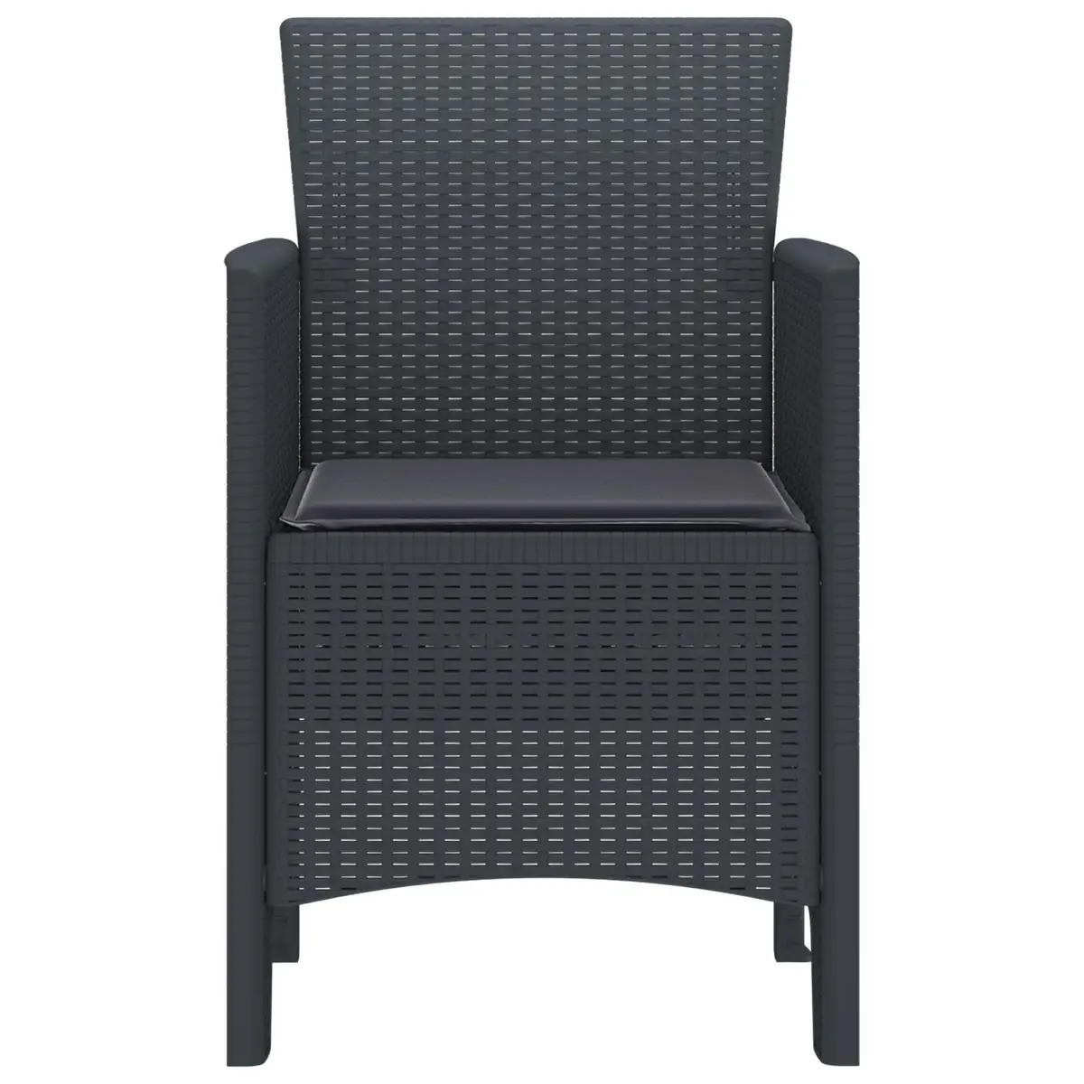 Outdoor Garden Chair 4 Pieces Anthracite Modern Seating Patio Furniture Set