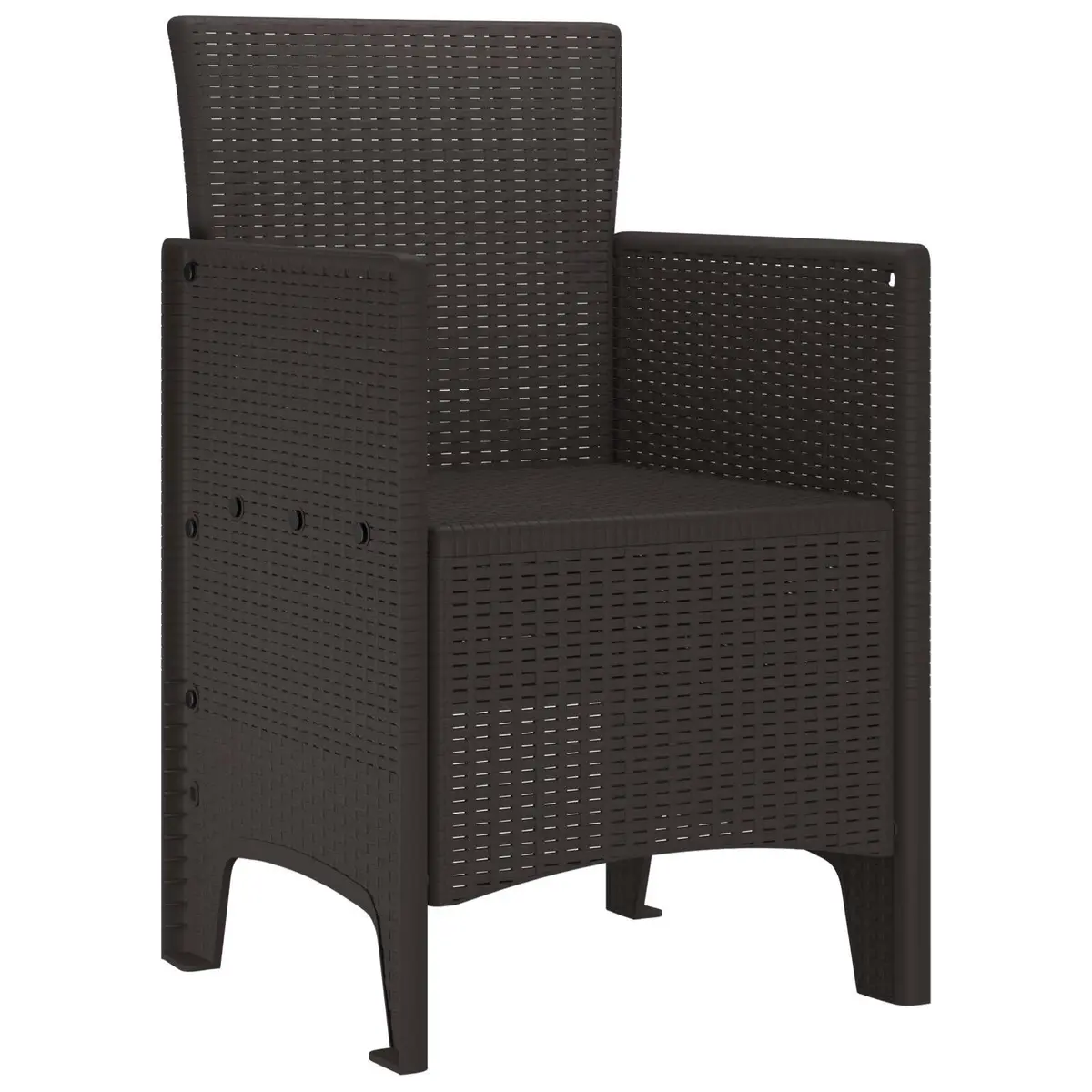 Garden Chair 4 Pieces Brown Outdoor Seating Modern Design Easy Assembly