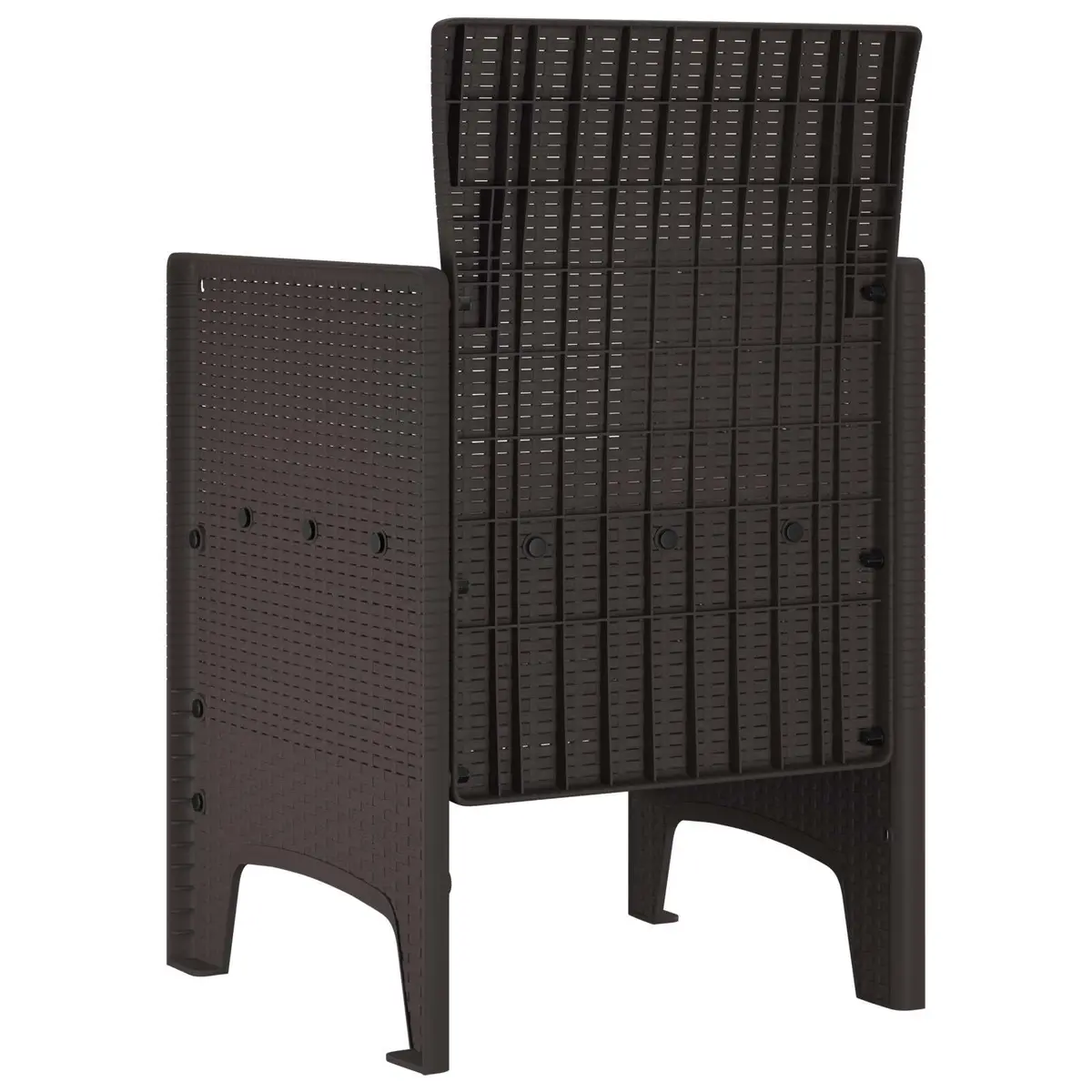 Outdoor Garden Chair 4 pcs Brown Modern Seating Patio Furniture Set